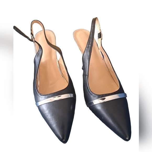 Frank Mully Women's Slingback shoes Closed Pointed Toe Formal PROM Wedding 7.5 - Picture 7 of 11